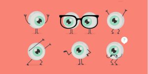 Eye Tracking with many eyes a pair has glasses